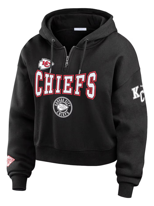 Kansas City Chiefs Erin Andrews Fleece Quarter-Zip Hoodie