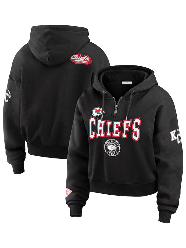 Kansas City Chiefs Erin Andrews Fleece Quarter-Zip Hoodie