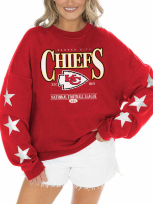 Kansas City Chiefs Star Sleeve Oversized Sweatshirt