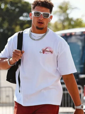 KC Patrick Mahomes Brazil Cotton White T-Shirt