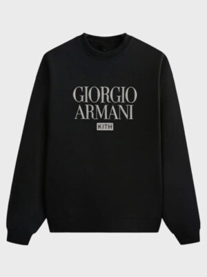 Kith x Giorgio Armani Nelson Crewneck Black Sweatshirt