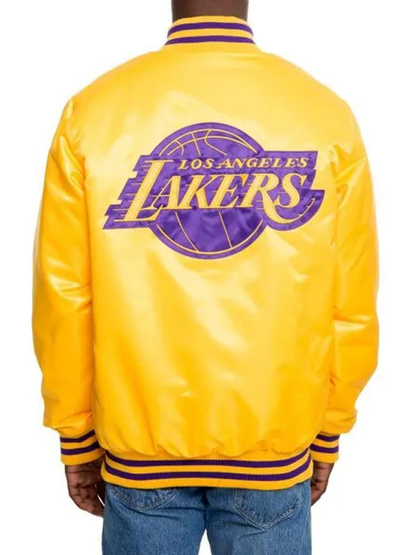 Lakers Los Angeles Starter Yellow Satin Jacket