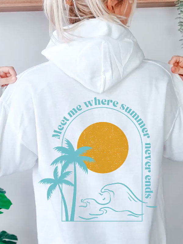 Meet Me Where Summer Never Ends Oversized Hoodie
