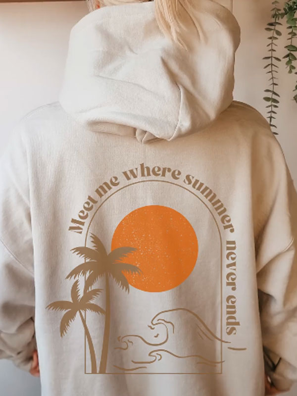 Meet Me Where Summer Never Ends Oversized Hoodie