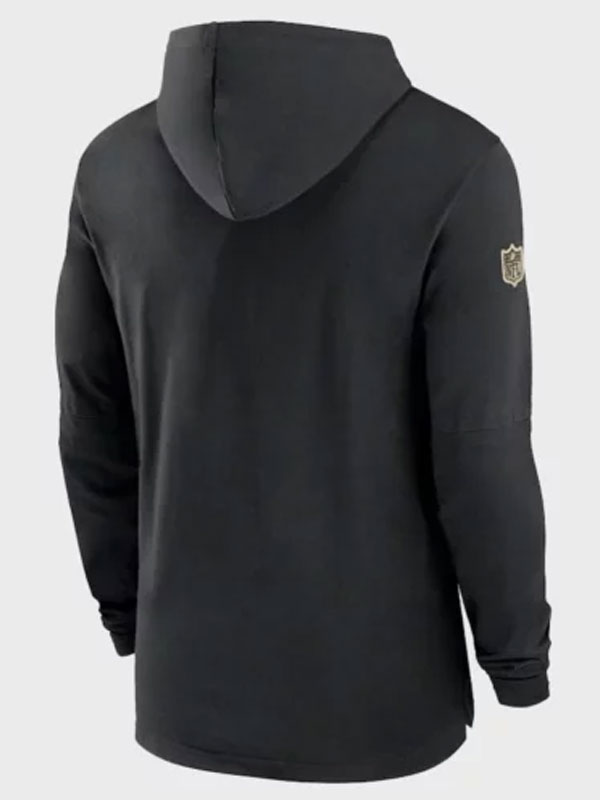 New Orleans Nike Saints Sideline Black Pullover Hoodie
