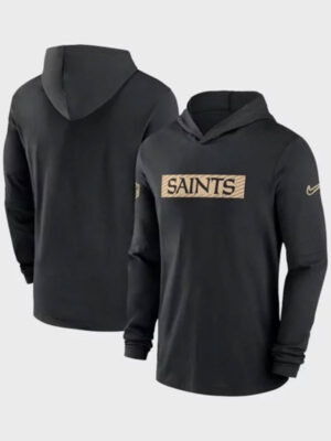 New Orleans Nike Saints Sideline Black Pullover Hoodie