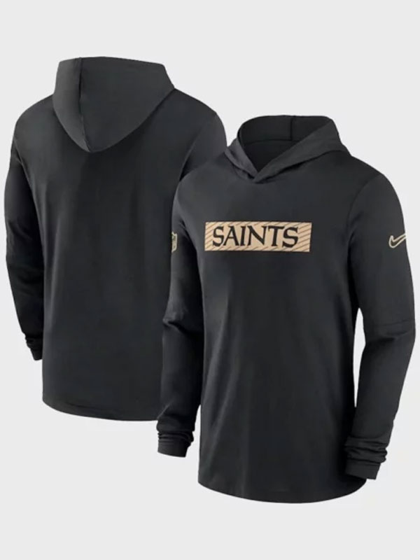 New Orleans Nike Saints Sideline Black Pullover Hoodie