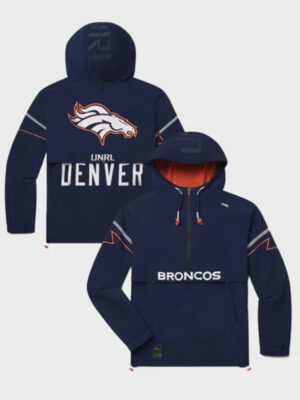 NFL Broncos x UNRL Denver Navy Blue DWR Hoodie Jacket