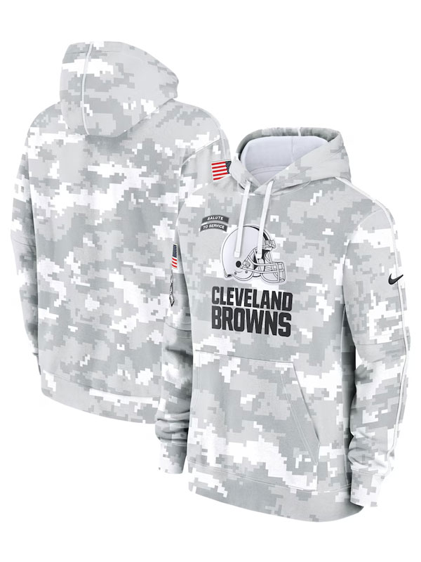 NFL Cleveland Browns Salute to Service Arctic Camo Hoodie