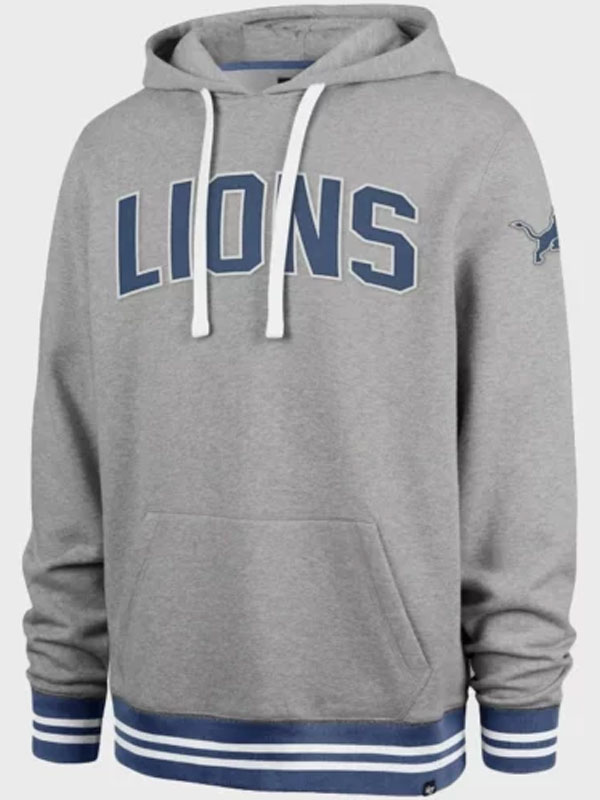NFL Detroit Lions Eastport Slate Grey Pullover Hoodie