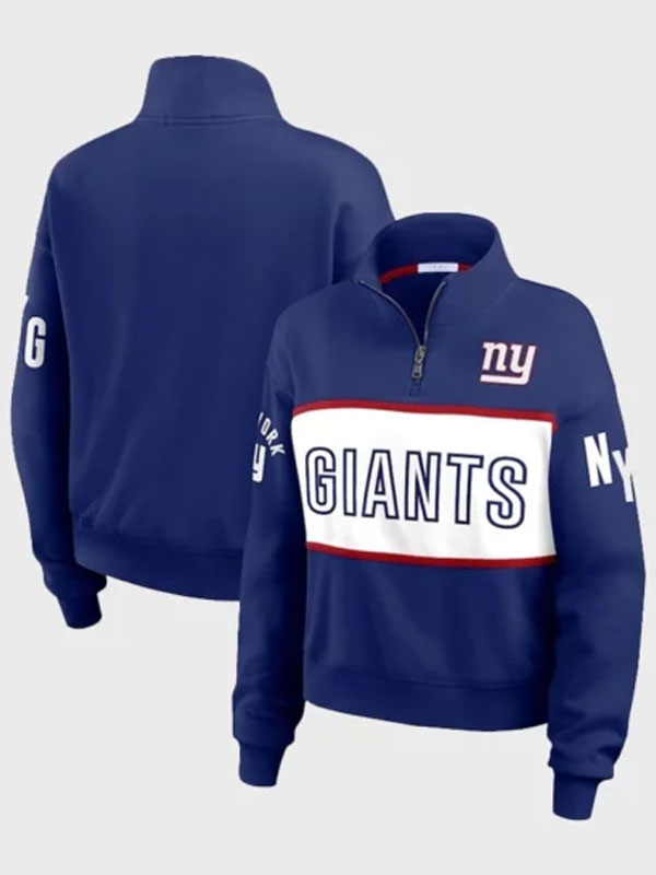 NFL Erin Andrews New York Giants Quarter-Zip Jacket