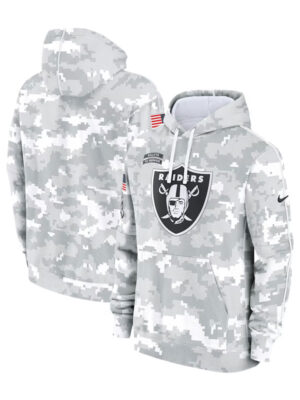 NFL Las Vegas Raiders Salute to Service Arctic Camo Hoodie
