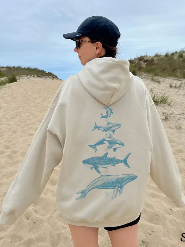 Ocean Lovers Whale Shark Oversized Hoodie