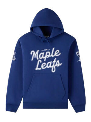 OVO X Maple Leafs Blue Fleece Pullover Hoodie