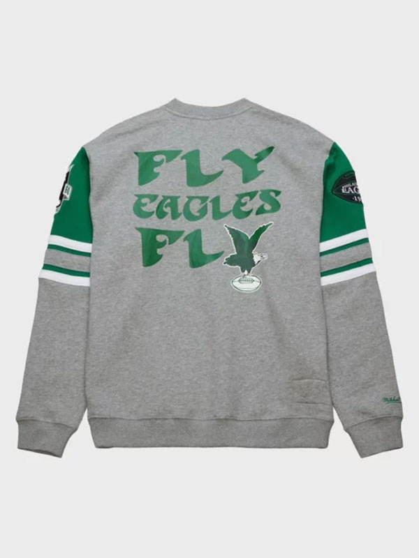 Philadelphia Eagles Mitchell & Ness Crew Sweatshirt