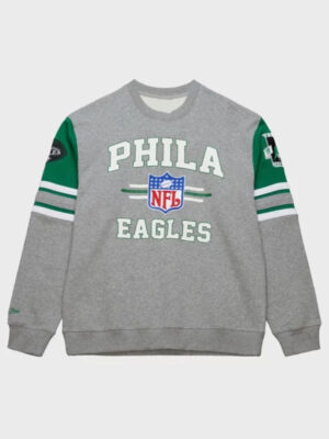 Philadelphia Eagles Mitchell & Ness Crew Sweatshirt
