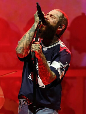 Post Malone Cowboys Blue Jersey T-shirt