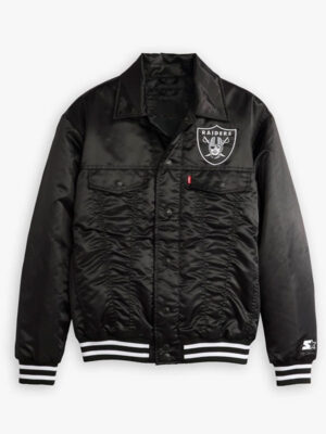Raiders Levi’s X Starter Black Satin Jacket
