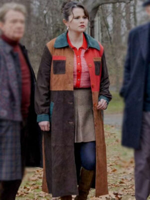 S4 Selena Gomez Only Murders In The Building Suede Coat