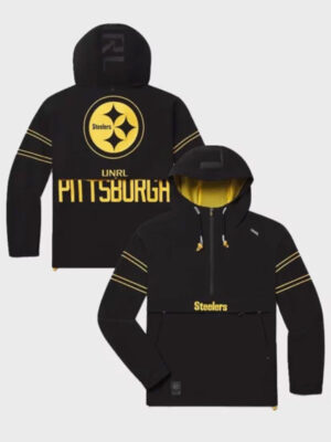 Steelers x UNRL Pittsburgh Black DWR Track Hoodie Jacket