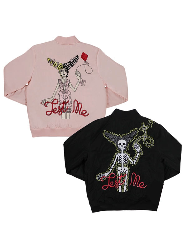 Test Me Pink and Black Unisex Reversible Jacket