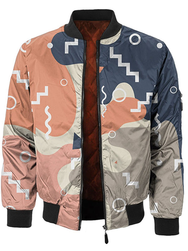 Tik Patterns Full-Zip Bomber Jacket