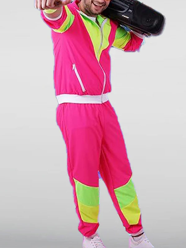 Unisex 80s & 90s Shell Fancy Multicolor Tracksuit