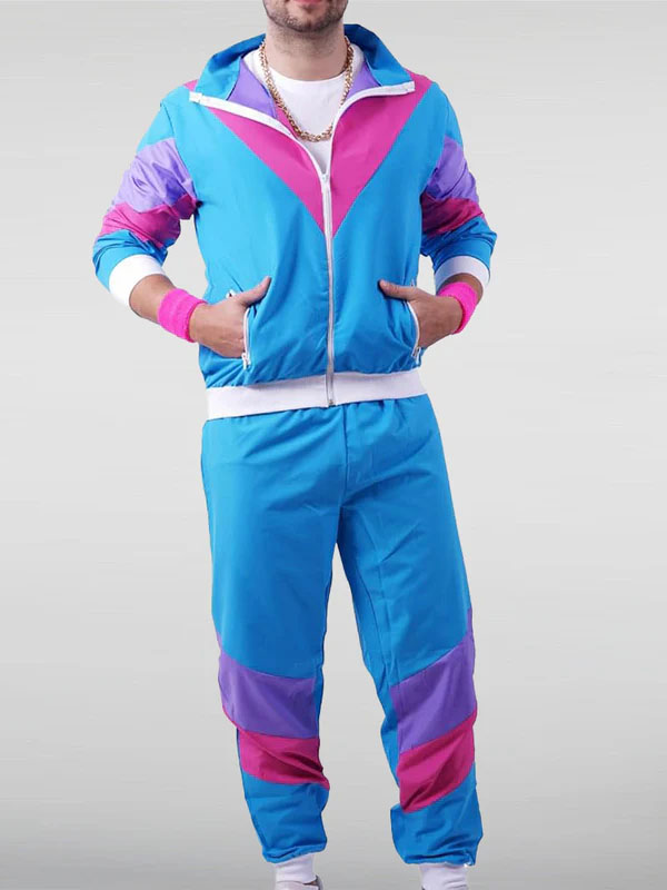 Unisex 80s & 90s Shell Fancy Multicolor Tracksuit