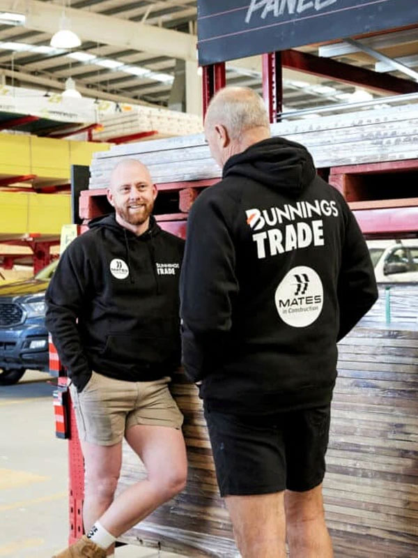 Unisex Bunnings Trade Black And Grey Pullover Hoodie