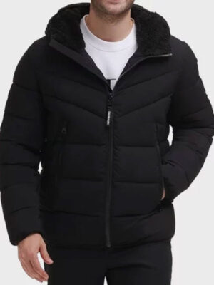 Unisex Puffer Stretch Sherpa Hooded Jacket