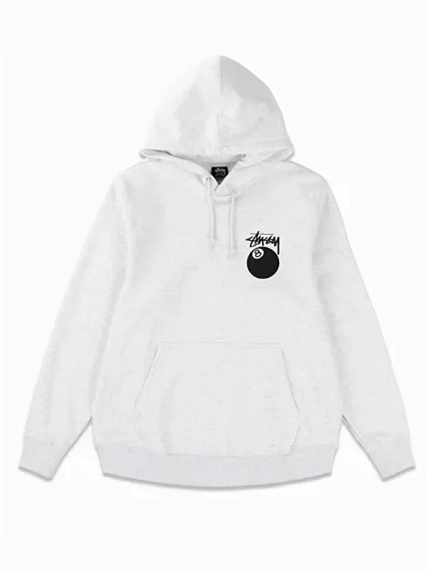 Unisex Stussy 8 Ball Fleece Pullover Hoodie