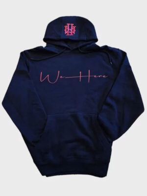 Unisex WeHere Signature Navy Blue Pullover Hoodie