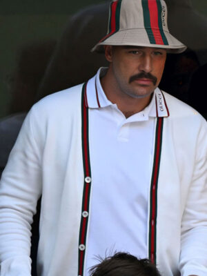 U.S Open Final 2024 Travis Kelce White Cardigan