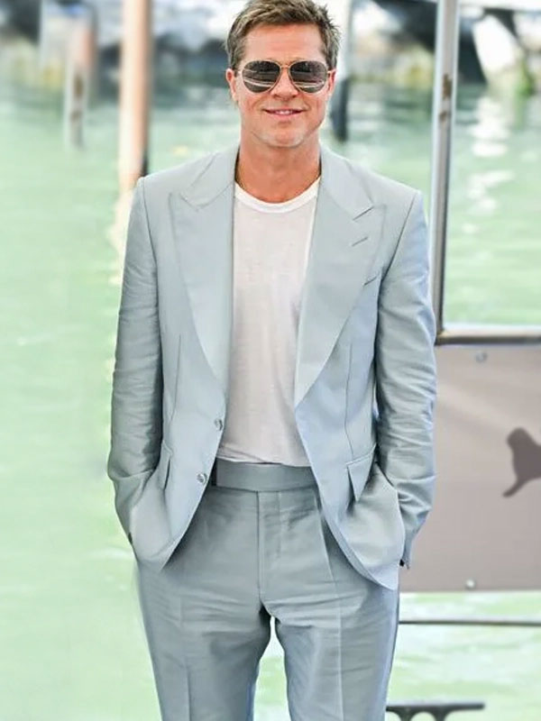 Venice International Film Festival Brad Pitt Blue Suit