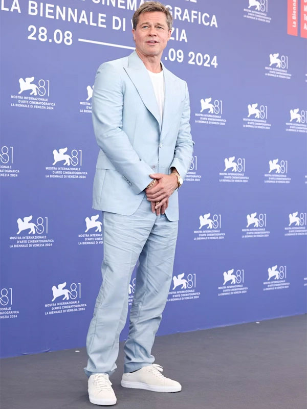Venice International Film Festival Brad Pitt Blue Suit
