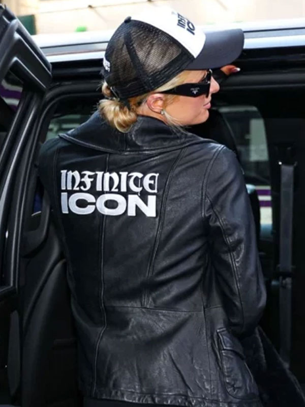 Women's Paris Hilton Infinite Icon Black Leather Jacket