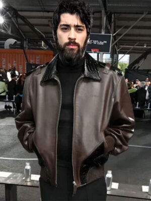 zayn-malik-show-off-white-brown-leather-jacket-1