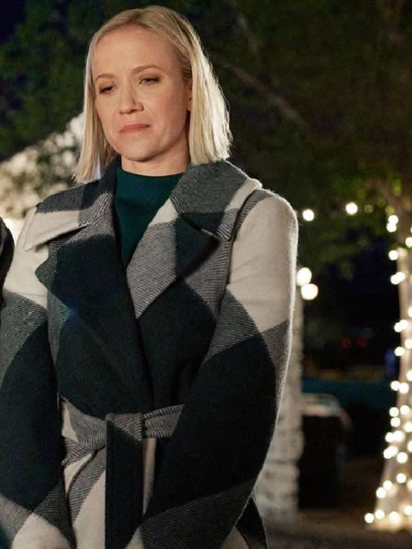 2023 Jessy Schram Juniper Mystic Christmas Plaid Coat