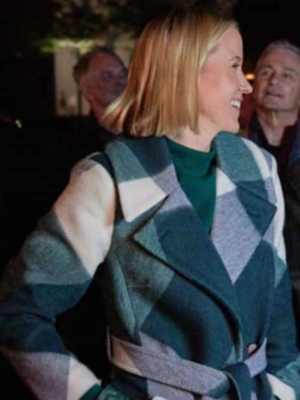 2023 Jessy Schram Juniper Mystic Christmas Plaid Coat