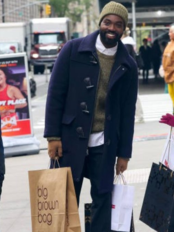 2023 Paapa Essiedu Genie Wool Blue Coat