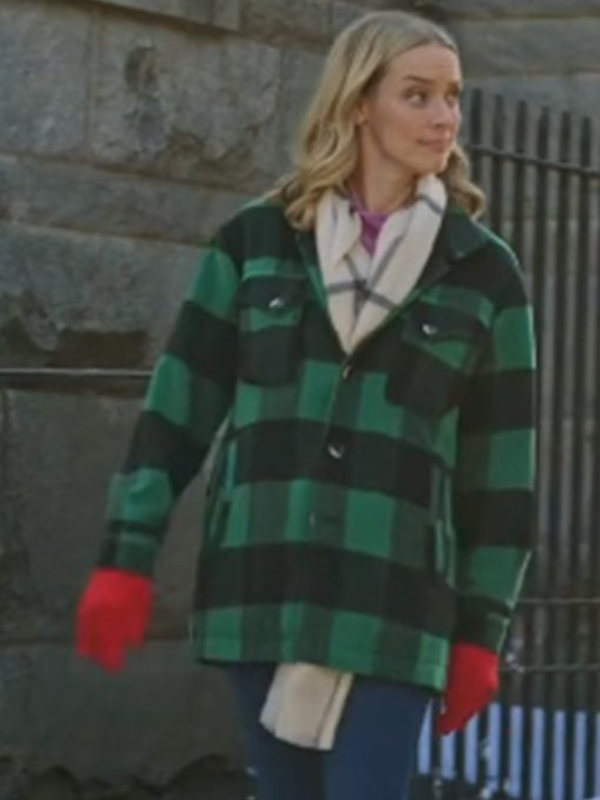 2023 Rachel Skarsten Christmas Island Green Plaid Jacket