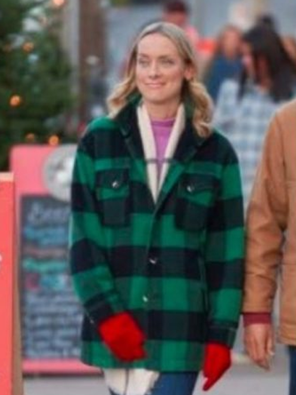 2023 Rachel Skarsten Christmas Island Green Plaid Jacket