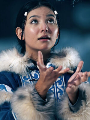 2024 Avatar The Last Airbender Blue Faux Fur Hooded Coat