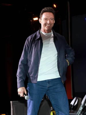2024 Hugh Jackman Comic-Con Blue Bomber Jacket
