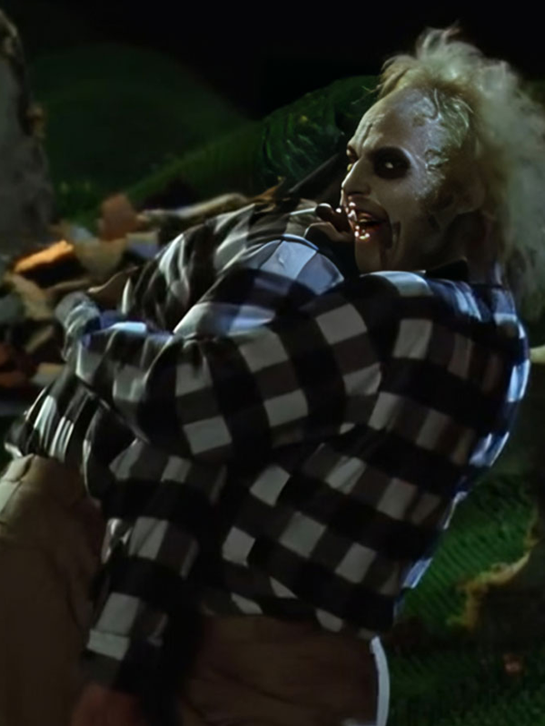 2024 Michael Keaton Beetlejuice Beetlejuice Plaid Shirt