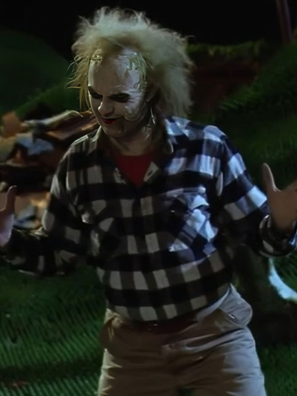 2024 Michael Keaton Beetlejuice Beetlejuice Plaid Shirt