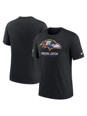 2024 NFL Crucial Catch Baltimore Ravens Black T-Shirt