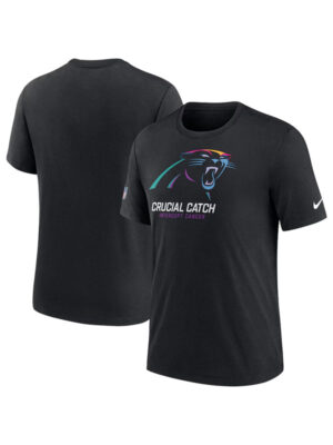 2024 NFL Crucial Catch Carolina Panthers Black T-Shirt