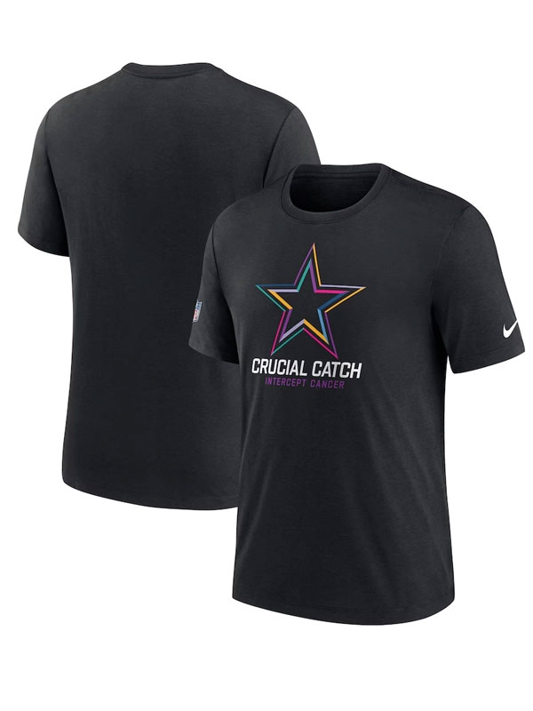2024 NFL Crucial Catch Dallas Cowboys Black T-Shirt