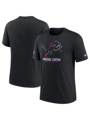 2024 NFL Crucial Catch Detroit Lions Black T-Shirt